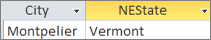 Results of the query