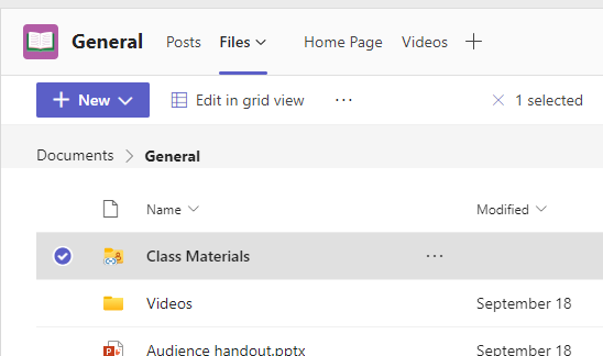 class materials
