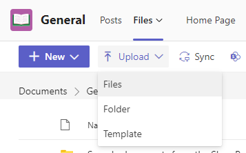 upload files