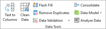 Data Tools group on the Data tab