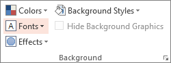 Screenshot showing background options