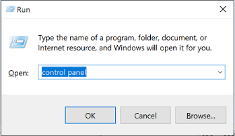 Image of the Windows run dialog