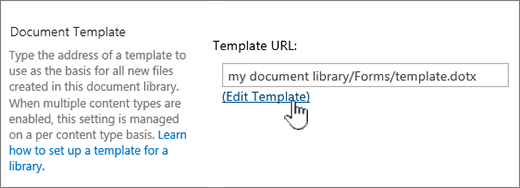 Edit template