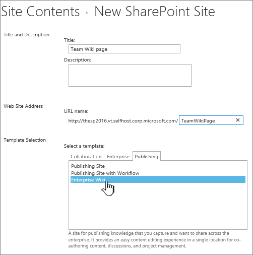 Add Enterprise Wiki hightlighted