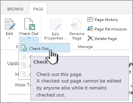 Wiki check out page